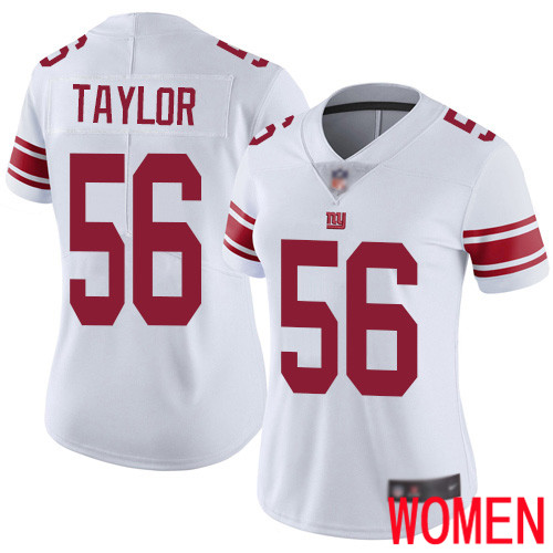 Women New York Giants 56 Lawrence Taylor White Vapor Untouchable Limited Player Football NFL Jersey
